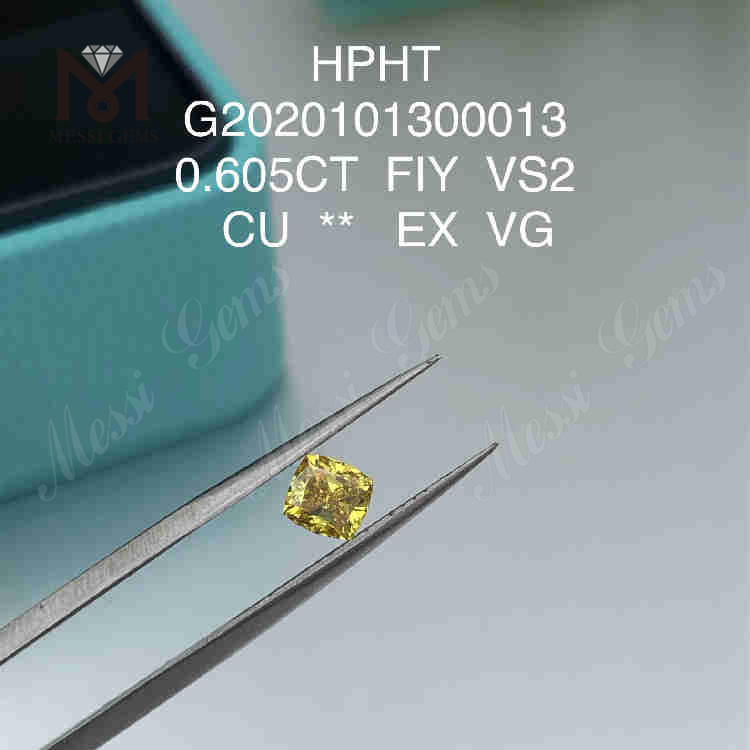 0,605 ct FIY EX Labordiamant im Kissenschliff VS2 VG