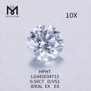 0,56 CT D/VS1-Rundschliff, Kosten für im Labor hergestellte Diamanten, IDEAL EX EX