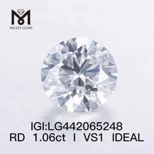 1,06 CT I/VS1 runder IDEAL-Labordiamant zum Fabrikpreis