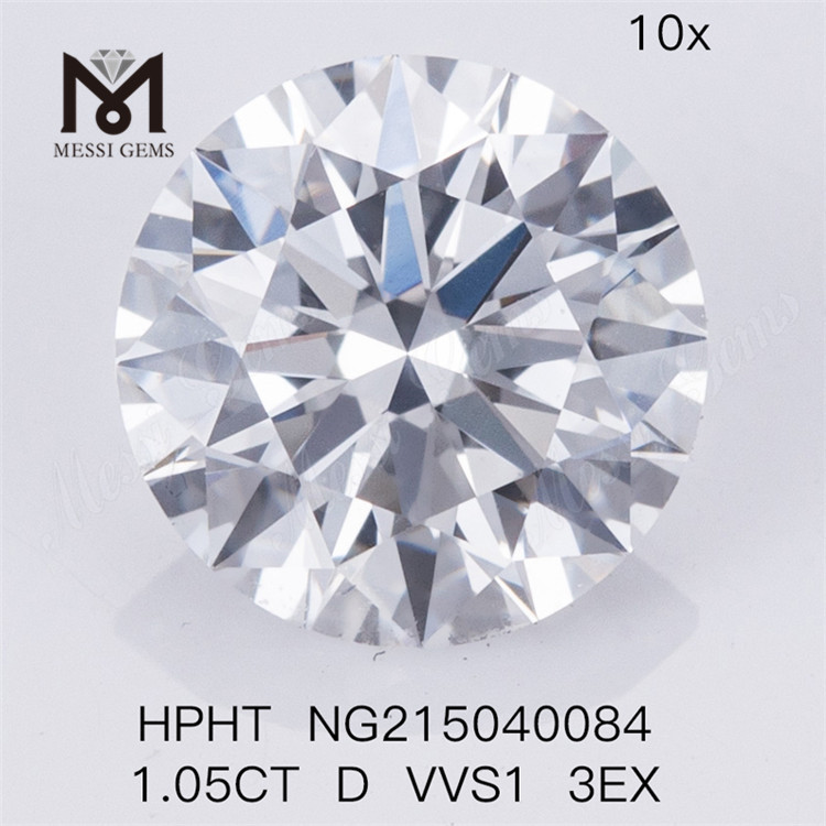 HPHT-Labordiamant 1,05 CT D VVS1 3EX Im Labor gezüchtete Diamanten