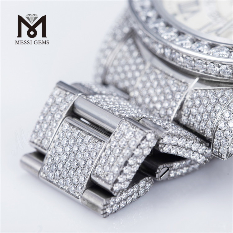 Custom Design Herren Damen Luxus Handset Iced Out Top Marke Moissanit Diamant Uhr