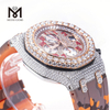 Luxuriöse Herren-Armbanduhr mit handbesetztem Iced Out-Diamant und Moissanit, individuelles Design