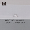 1,313 CT D HPHT künstlich hergestellter Diamant VVS1 3EX, Herstellerpreis für im Labor gezüchtete Diamanten