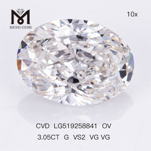 3,05 ct G VS2 VG VG CVD Lab Diamonds OVAL IGI-Zertifikat
