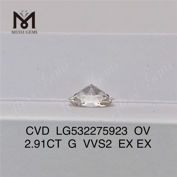 2,91 ct G vvs ov Labordiamant, im Labor gezüchteter CVD-Diamant auf Lager