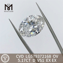5,17 CT OV D VS1 EX EX billige synthetische Diamanten CVD LG579372168