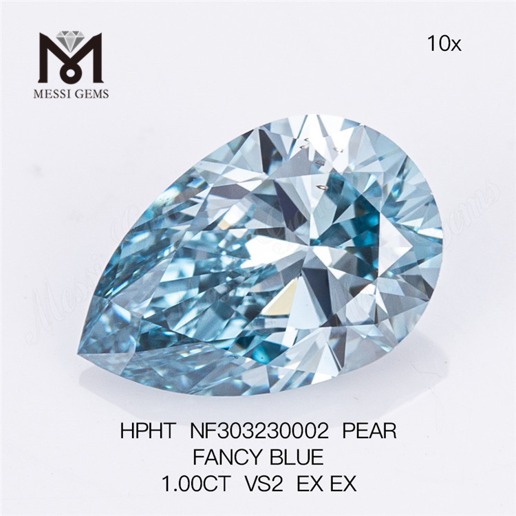 1,00 CT PEAR FANCY BLUE VS2, im Labor gezüchtete Diamanten, Großhandel HPHT NF303230002