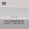 5,12 CT F VS2 EX VG HS Labordiamant CVD LG566326236 