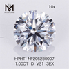 1ct D VS1 3EX runder, im Labor gezüchteter Diamant HPHT