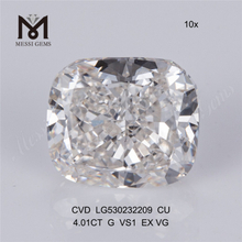 Hersteller von im Labor gezüchteten 4,01 CT G CVD-Diamanten im Vergleich zu 1 CVD-losen synthetischen Diamanten für Schmuck
