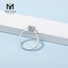 Großhandelspreis Mode Silber Schmuck 1 Karat Moissanite 925 Sterling Silber Ring