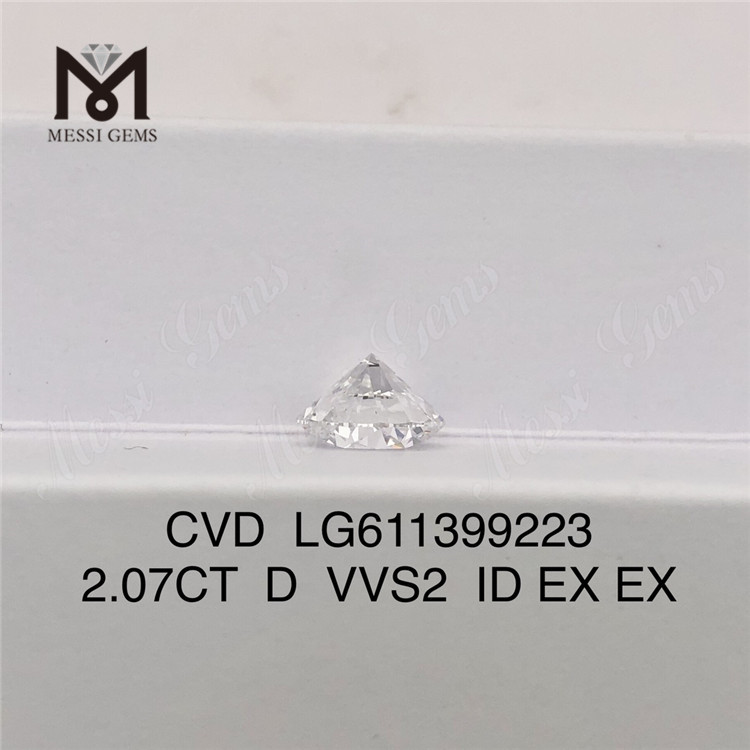 2,07 CT rund D VVS2, im Labor gezüchtete, zertifizierte Diamanten, beste Preise – Messigems LG6113992