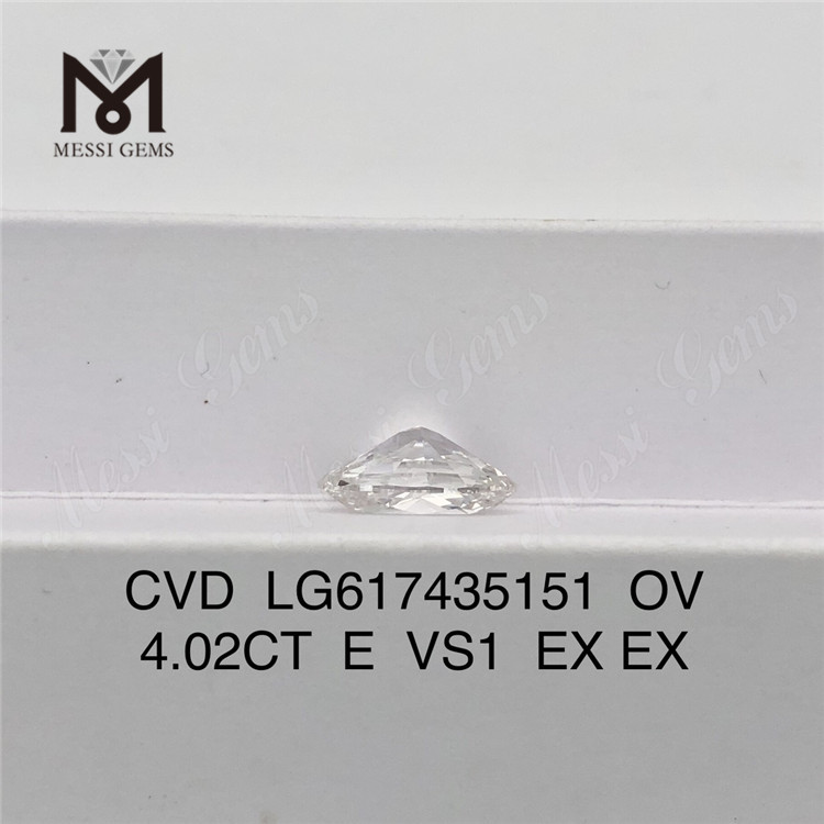 4,02 CT E VS1 CVD OV im Labor hergestellte Diamanten LG617435151丨Messigems