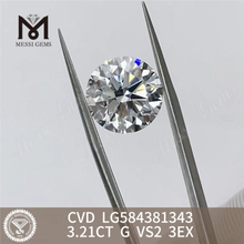 3,21 CT G VS2 3EX CVD Lab Grown Diamonds LG584381343 Eine ethische und umweltfreundliche Alternative丨Messigems 