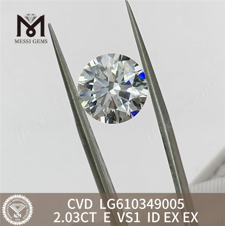 2,03 CT E VS1 ID CVD Hochwertige, im Labor gezüchtete Diamanten zu verkaufen: Messigems LG610349005 
