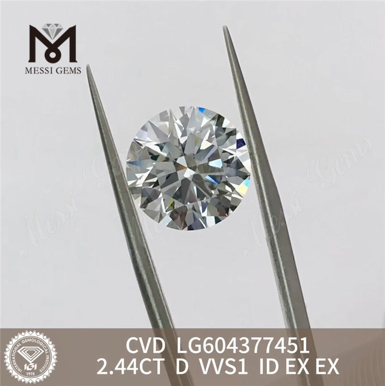 2,44 ct igi-zertifizierter Diamant D VVS1 Erschwinglicher loser Diamant für Schmuckdesigner丨Messigems LG604377451