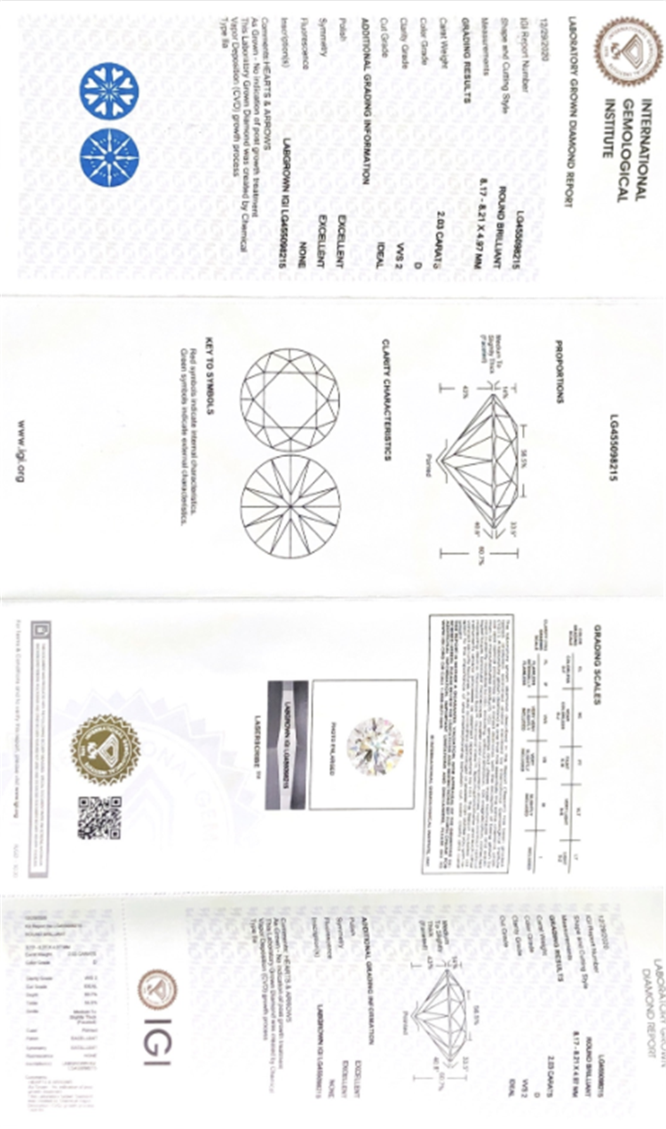 igi-Zertifikat für Diamant