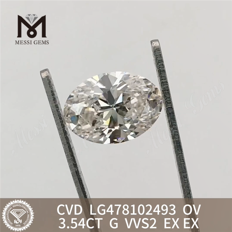 3,54 CT G VVS2 OV im Labor gezüchteter Diamant CVD LG478102493 丨Messigems