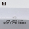 1,27 CT E VVS1 1 Karat synthetischer Diamant CVD-Diamanten für atemberaubende Schmuckkreationen丨Messigems LG607342497