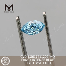 1,17 CT VS1 MQ FANCY INTENSE BLUE, im Großhandel im Labor hergestellte Diamanten: Messigems CVD LG617411202