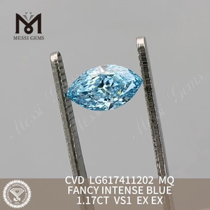 1,17 CT VS1 MQ FANCY INTENSE BLUE, im Großhandel im Labor hergestellte Diamanten: Messigems CVD LG617411202