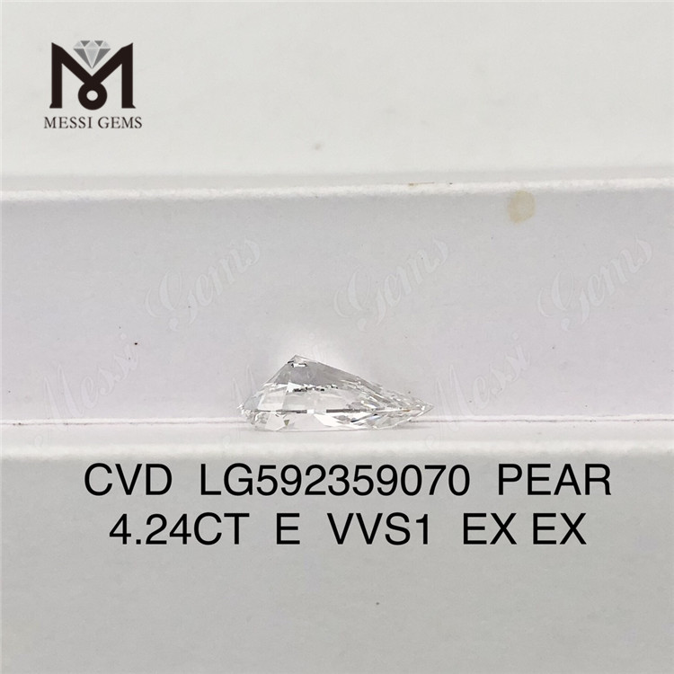 4,24 CT Birnenschliff IGI Diamant E VVS1 EX EX CVD LG592359070丨Messigems