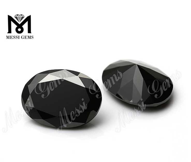 ovale Form schwarzer Moissanite 8x10mm lose Moissanite-Steine ​​Neupreis Edelsteine ​​​​auf Lager