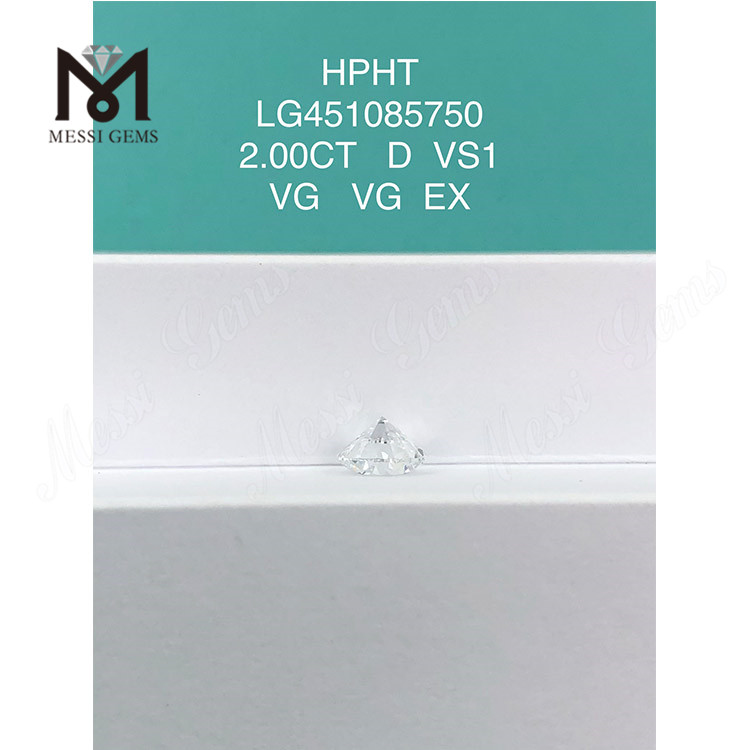 2,00 Karat D VS1 VG Cut Grade Runde HTHP-Labordiamanten