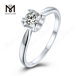 Moissanite Ring für Frau Schmuck 14 Karat Weißvergoldung Ring 925 Sterling Silber Ring