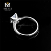 Moissanit-Diamantring 18 Karat Gold 1 Karat D weiße Farbe VVS Prinzessschliff