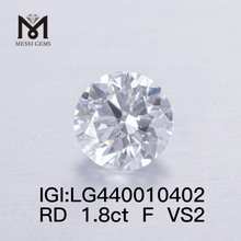 1,8 Karat F VS2 3EX Runder, im Labor gezüchteter Diamant