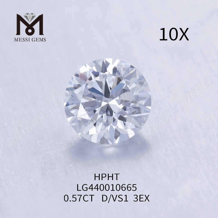 0,57 CT runder, im Labor gezüchteter Diamant, 3EX lose synthetische Diamanten zu verkaufen