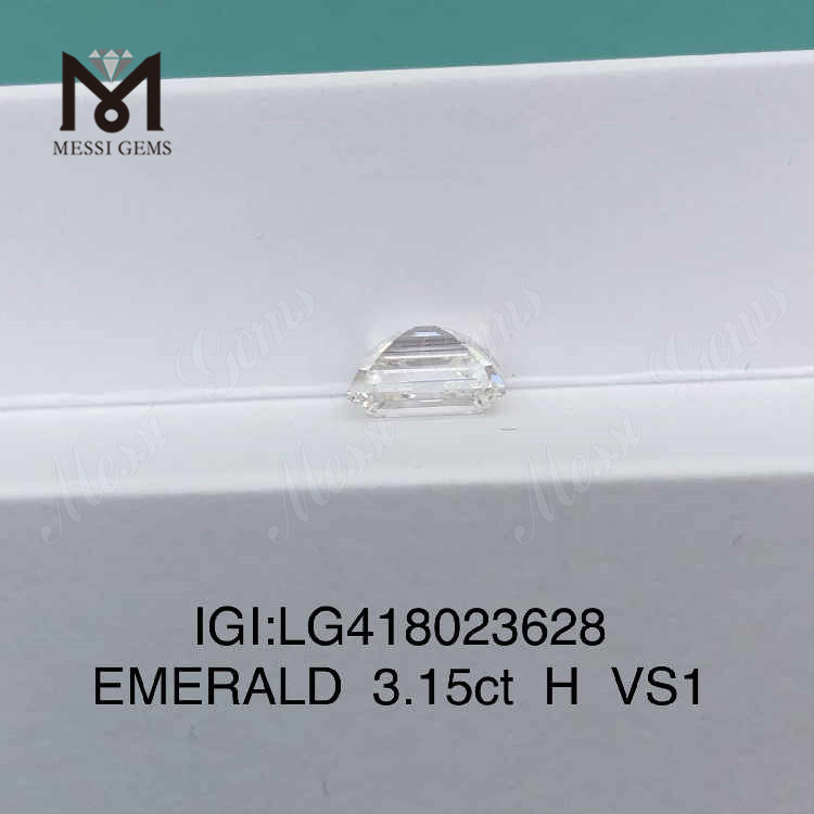 3,15 ct H/VS1 Labordiamant im Smaragdschliff EX VG