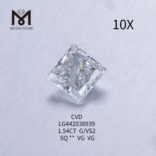 1,54 Karat G VS2 Quadratischer, im Labor gezüchteter Diamant VG