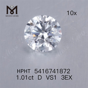 1,01 ct runder HPHT-Labordiamant im Großhandel D VS 3EX künstlicher Diamant zum Verkauf