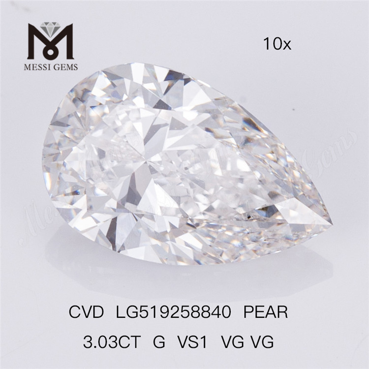 3,03 CT G VS1 VG VG Labordiamant, CVD-Birnen-Labordiamant 