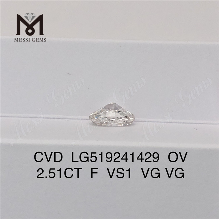 2,51 CT F VS1 VG VG Labordiamant CVD OVAL Labordiamant 