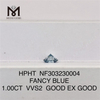 1CT VVS2 GOOD EX GOOD FANCY BLUE Großhandel Labordiamant HPHT NF303230004
