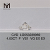 4,00 CT F CVD-Diaont VS1 VG EX EX im Labor gezüchteter Diamant im Angebot