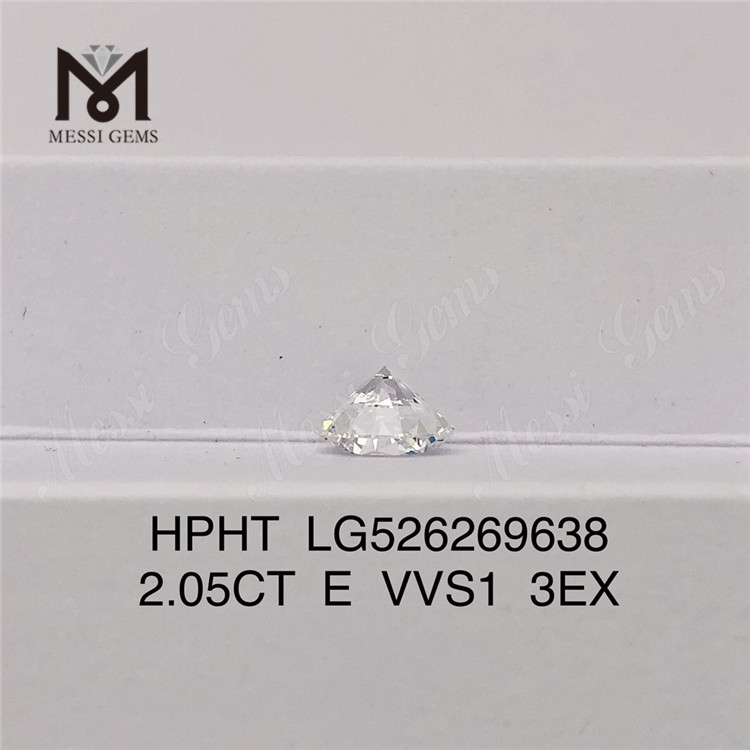 2,05 CT E VVS1 3EX Labordiamant HPHT Runder Labordiamant 