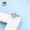 Mode Design Vergoldung 925 Sterling Silber Ring moissanite Diamant Frauenring