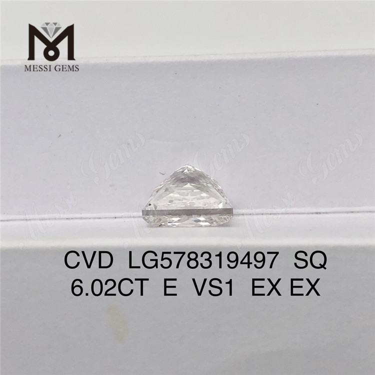 6,02 CT SQ E VS1 EX EX größter im Labor hergestellter Diamant CVD LG578319497