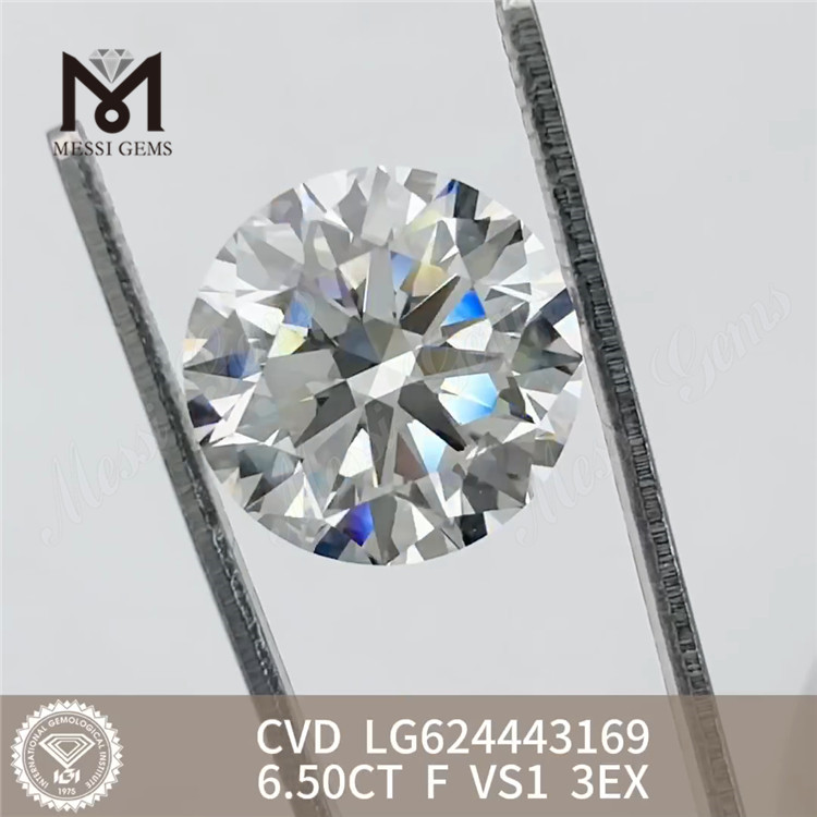 6,50 CT F VS1 3EX CVD Runde lose hergestellte Diamanten LG624443169丨Messigems