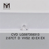 2,67 ct igi-Diamanten mit D-VVS2-CVD-Diamant aus ethischer Quelle: Messigems LG597359313