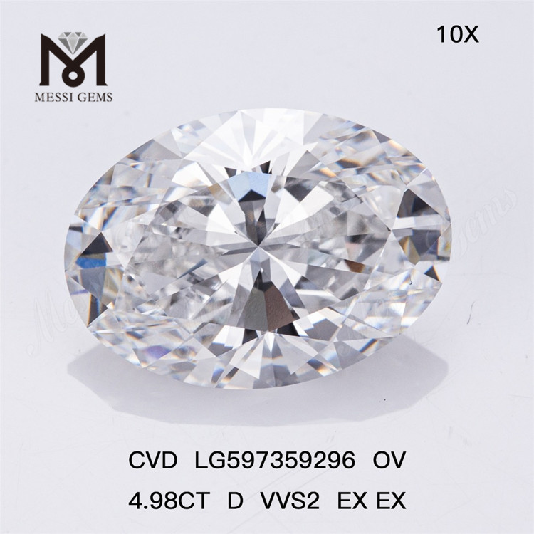 4,98 CT D VVS2 EX EX OV Zuchtdiamanten in großen Mengen: Erweitern Sie Ihren Bestand CVD LG597359296 丨Messigems