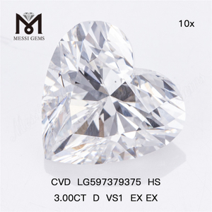 3.00CT D VS1 EX EX Entdecken Sie im Labor hergestellte Premium-CVD-HS-Diamanten LG597379375丨Messigems
