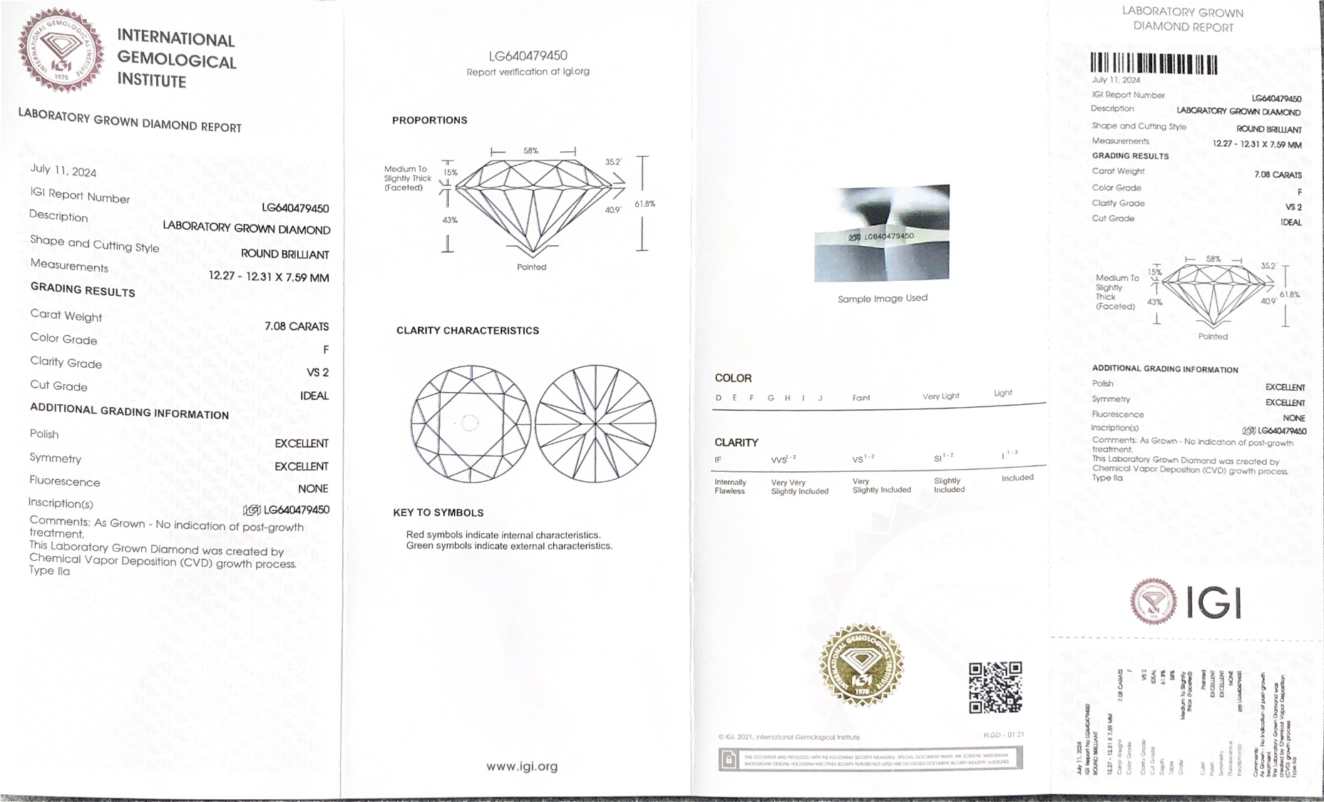 7 Karat Igi-Labordiamanten