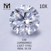 1,62 Karat F VS1 Cut RD, im Labor hergestellter Diamant CVD
