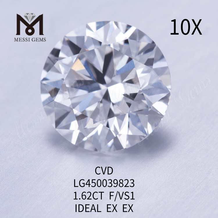 1,62 Karat F VS1 Cut RD, im Labor hergestellter Diamant CVD