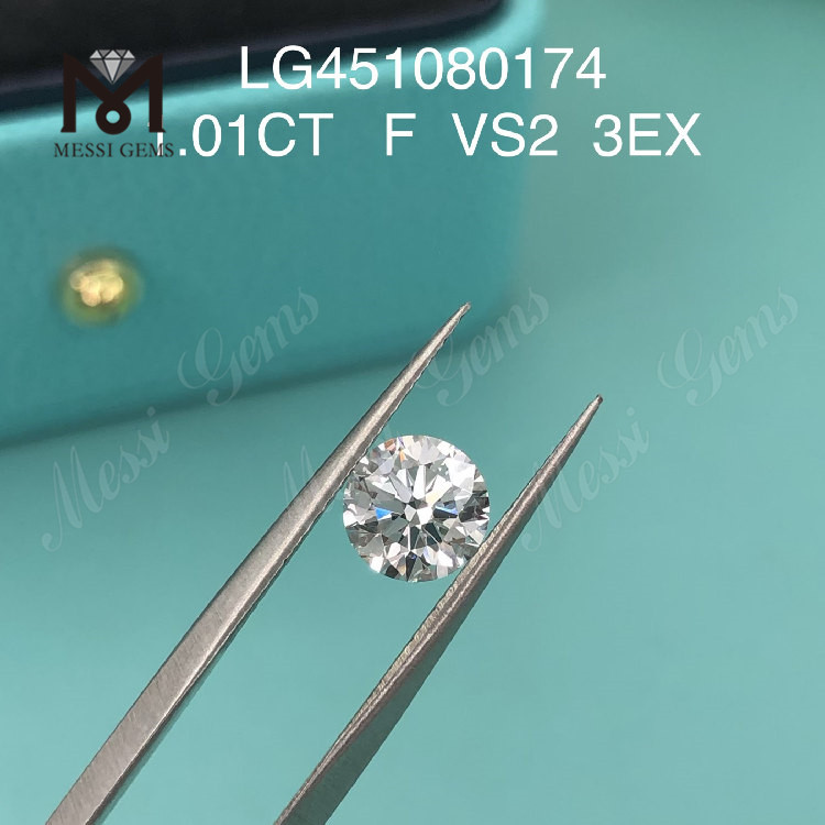 1,01 ct F VS2 RD 3EX Labordiamant mit Schliffqualität